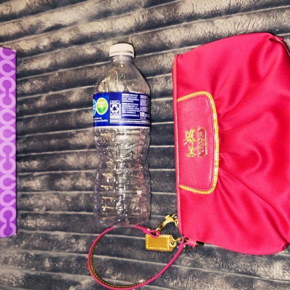 Hot pink Coach wristlet - Picture 2 of 3